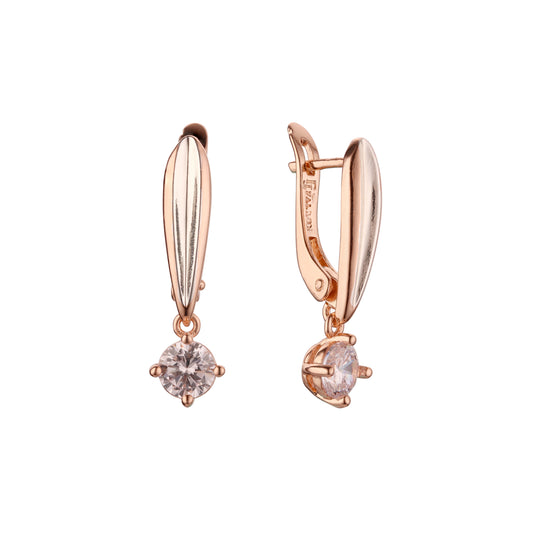 Rose Gold two tone earrings