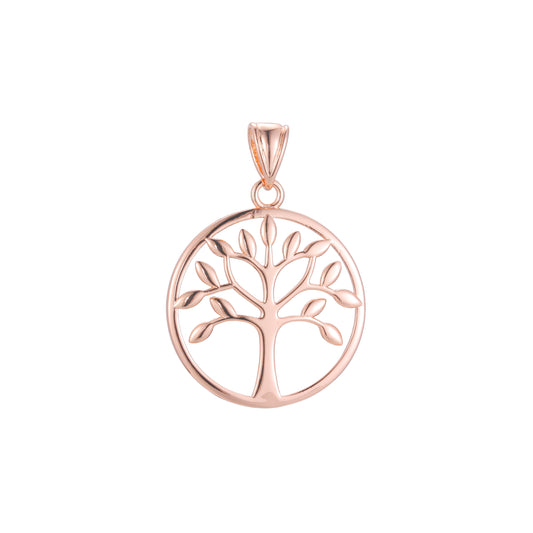 Pingente em ouro rosa, cores banhadas a ouro 14K