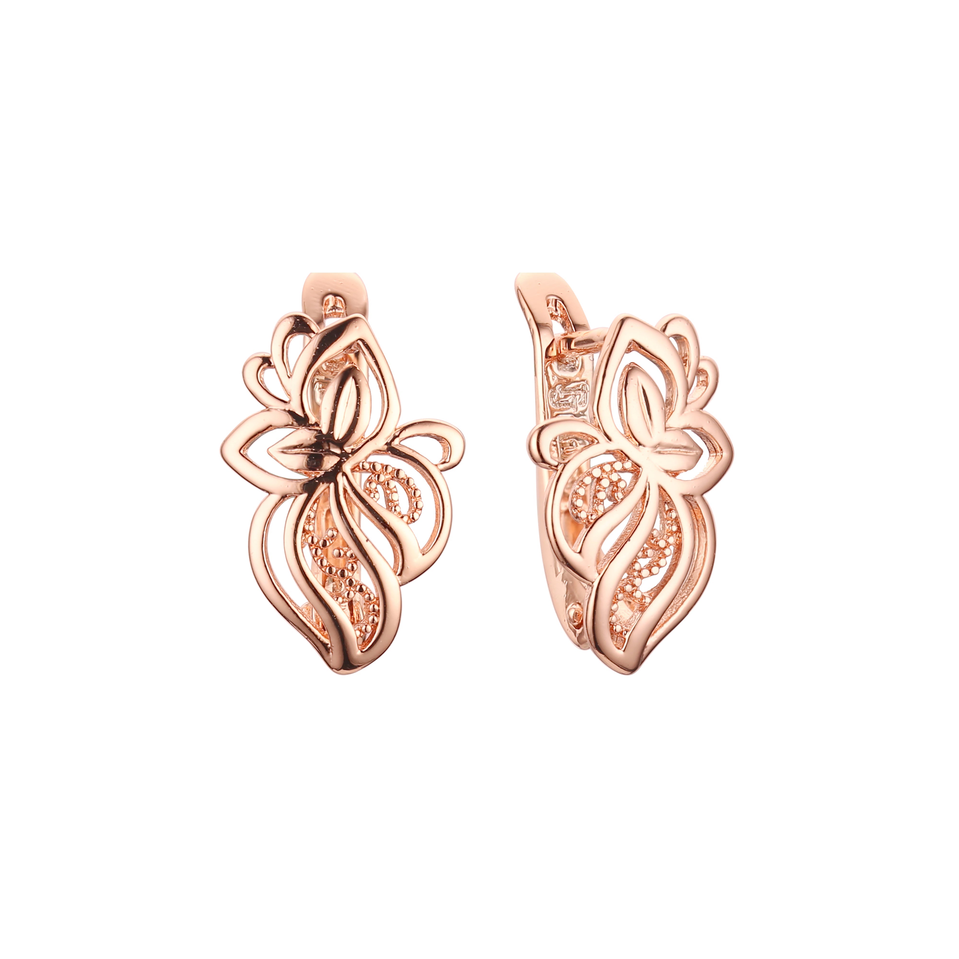 Pendientes de oro rosa