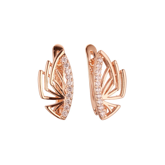 Earrings in Rose Gold, two tone plating colors