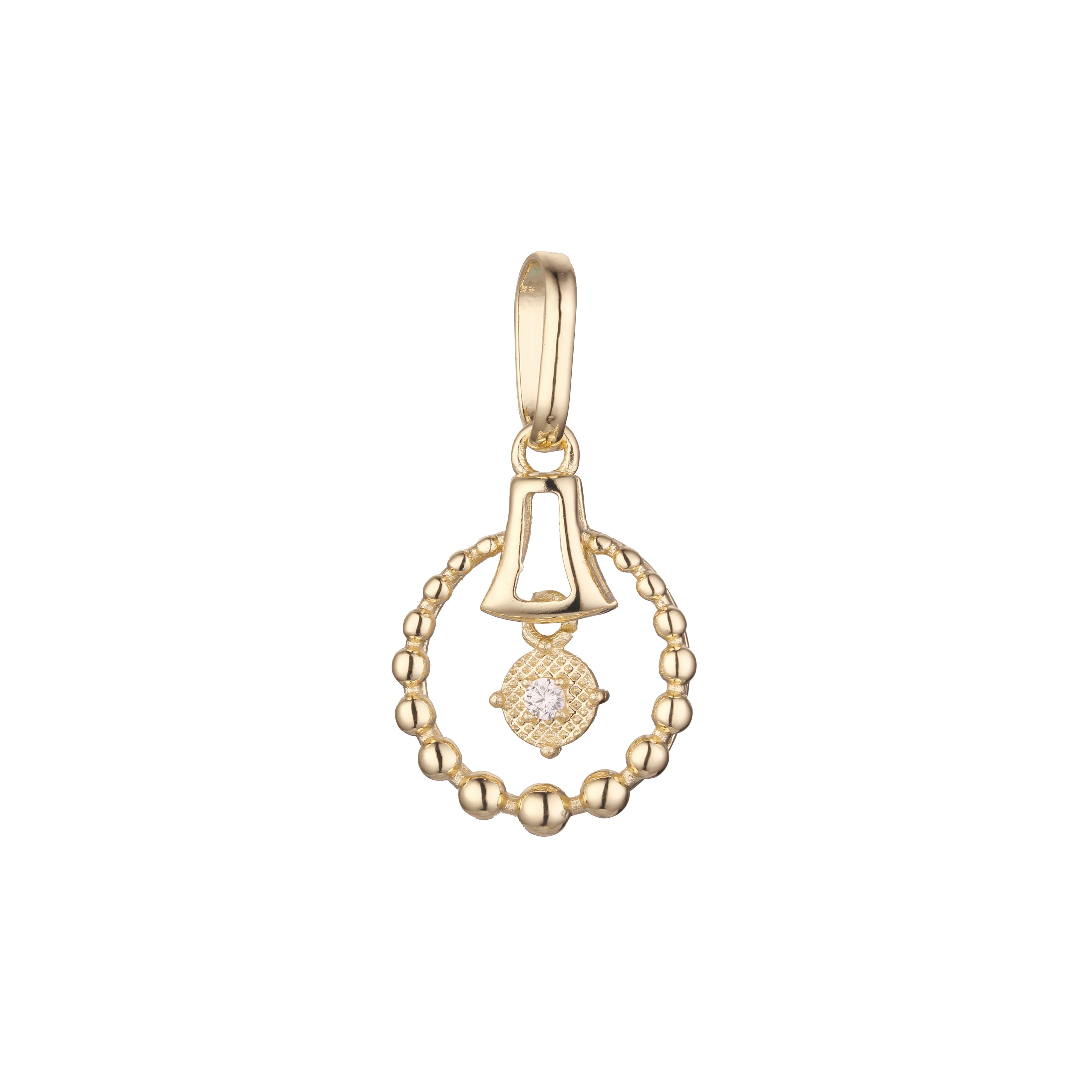 Little bell pendant in Rose Gold, 14K Gold plating colors