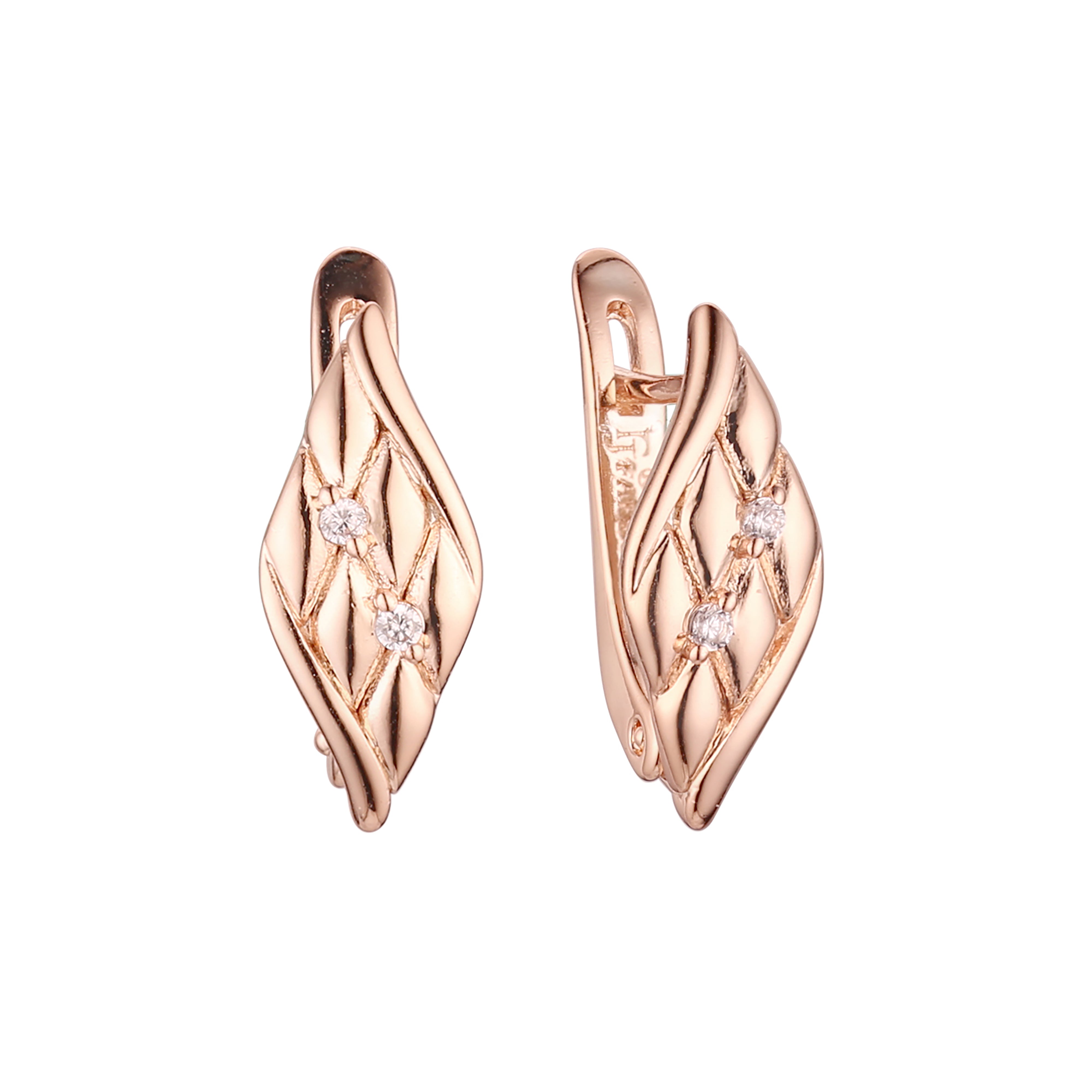 Pendientes de oro rosa