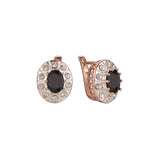 Cluster earrings in Rose Gold, two tone plating colors