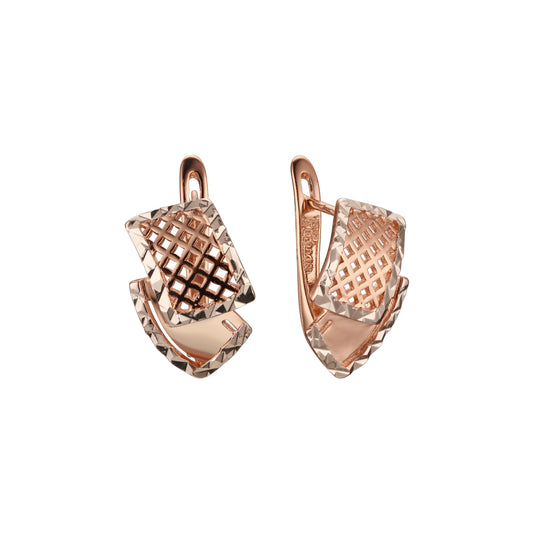 Earrings in Rose Gold, two tone plating colors