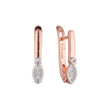 Brincos Cluster em ouro 14K, ouro rosa, duas cores de revestimento