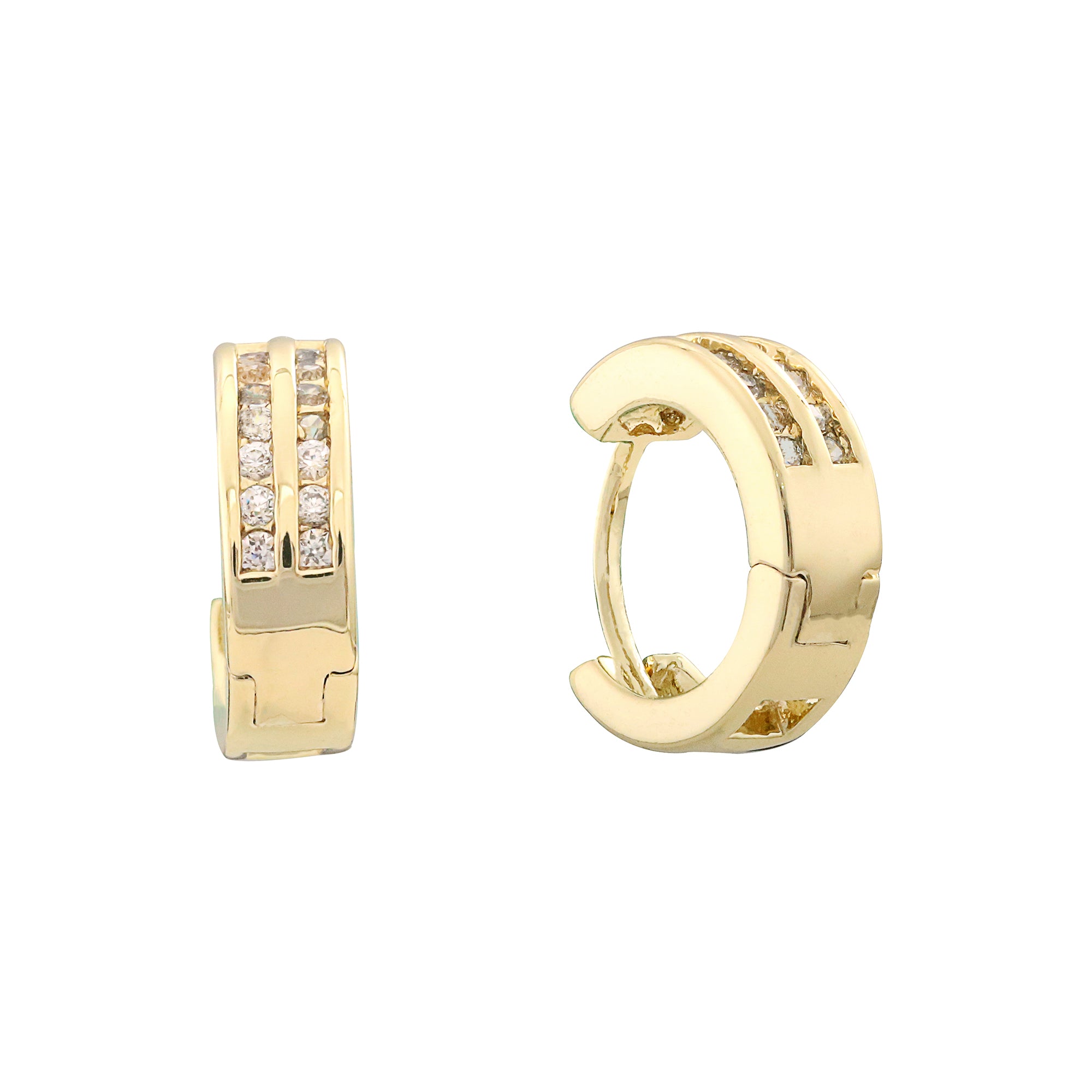 Aretes de racimo de oro de 18 quilates Huggie