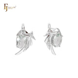 .Pendientes solitarios Wings en Oro de 14K, colores chapados en Oro Rosa