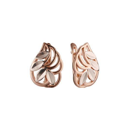 Rose Gold two tone earrings