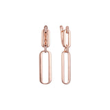 Aretes de clip en Oro 14K, oro rosa, baño de dos colores