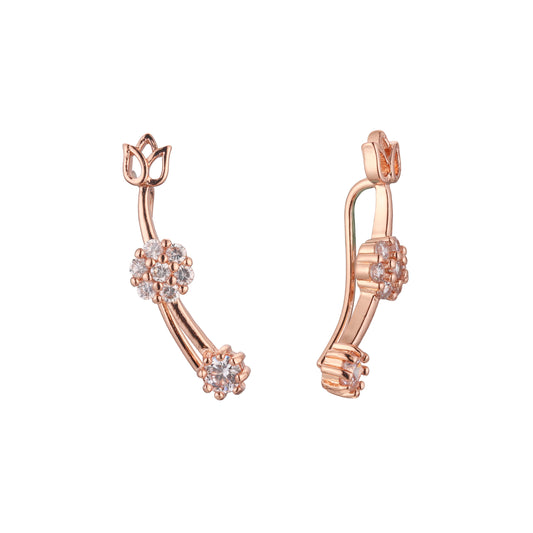 Rose Gold crawler earrings