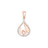 Mother and kid pendant in Rose Gold, 14K Gold, two tone plating colors