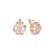 Cluster CZ Rose Gold, Brincos bicolores