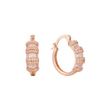 Aretes de aro en Oro de 14K, baño de Oro Rosa colores