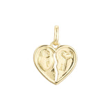 Lock of love and key pendant in Rose Gold, 14K Gold plating colors