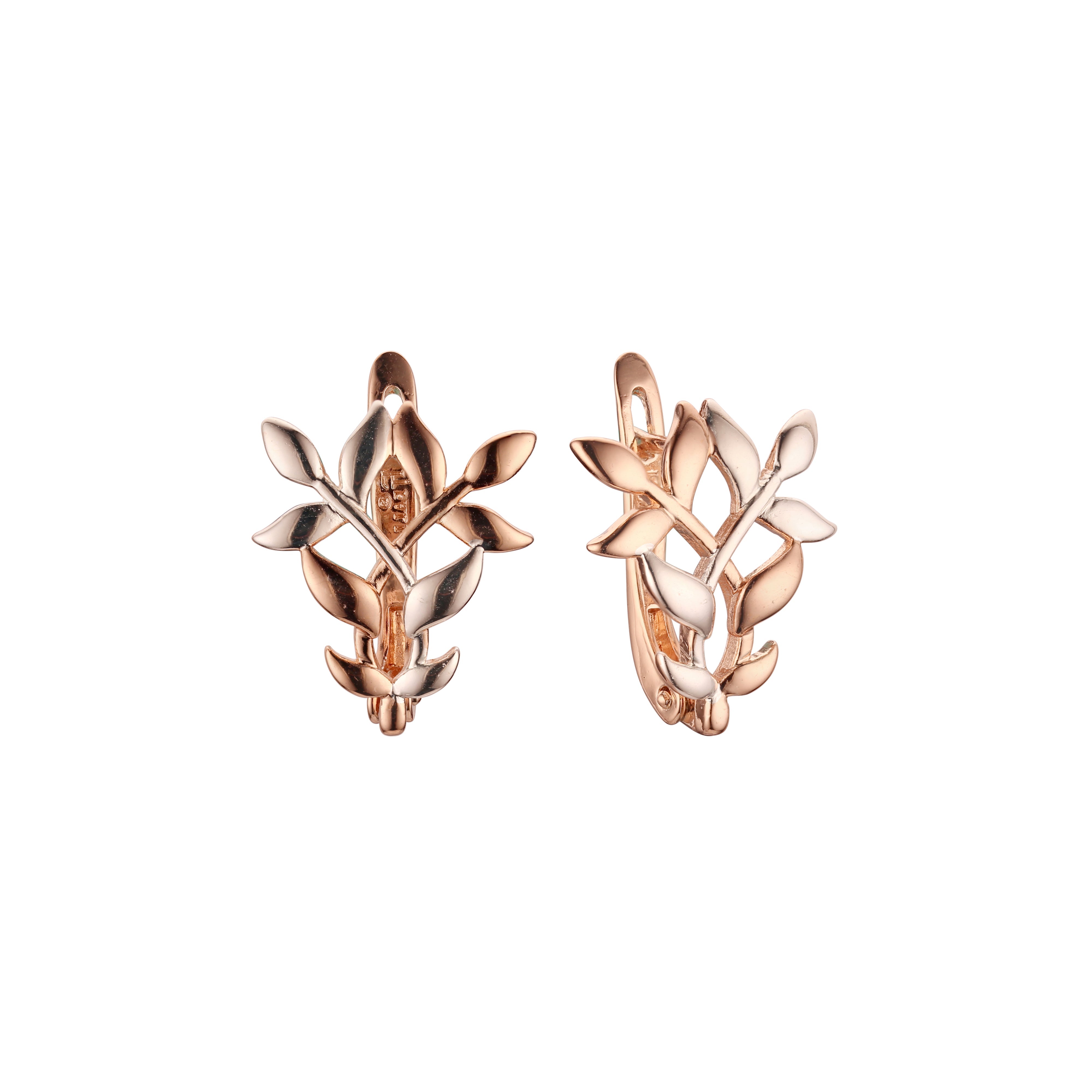 Rose Gold two tone earrings