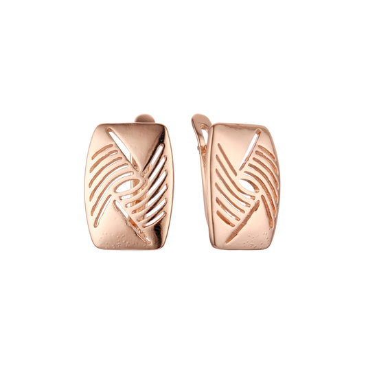 Earrings in Rose Gold, two tone plating colors