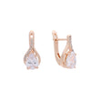 Rose Gold teardrop solitaire earrings