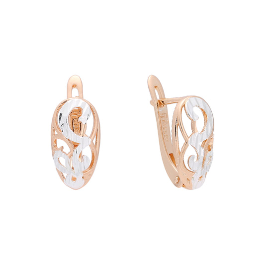 Rose Gold two tone earrings