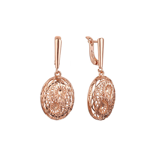 Pendientes de oro rosa