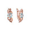 Solitaire earrings in 14K Gold, Rose Gold plating colors