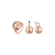 Rose Gold Renaissance filigree rings jewelry set