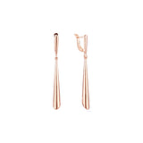 Pendientes altos en Oro de 14K, baño de Oro Rosa colores