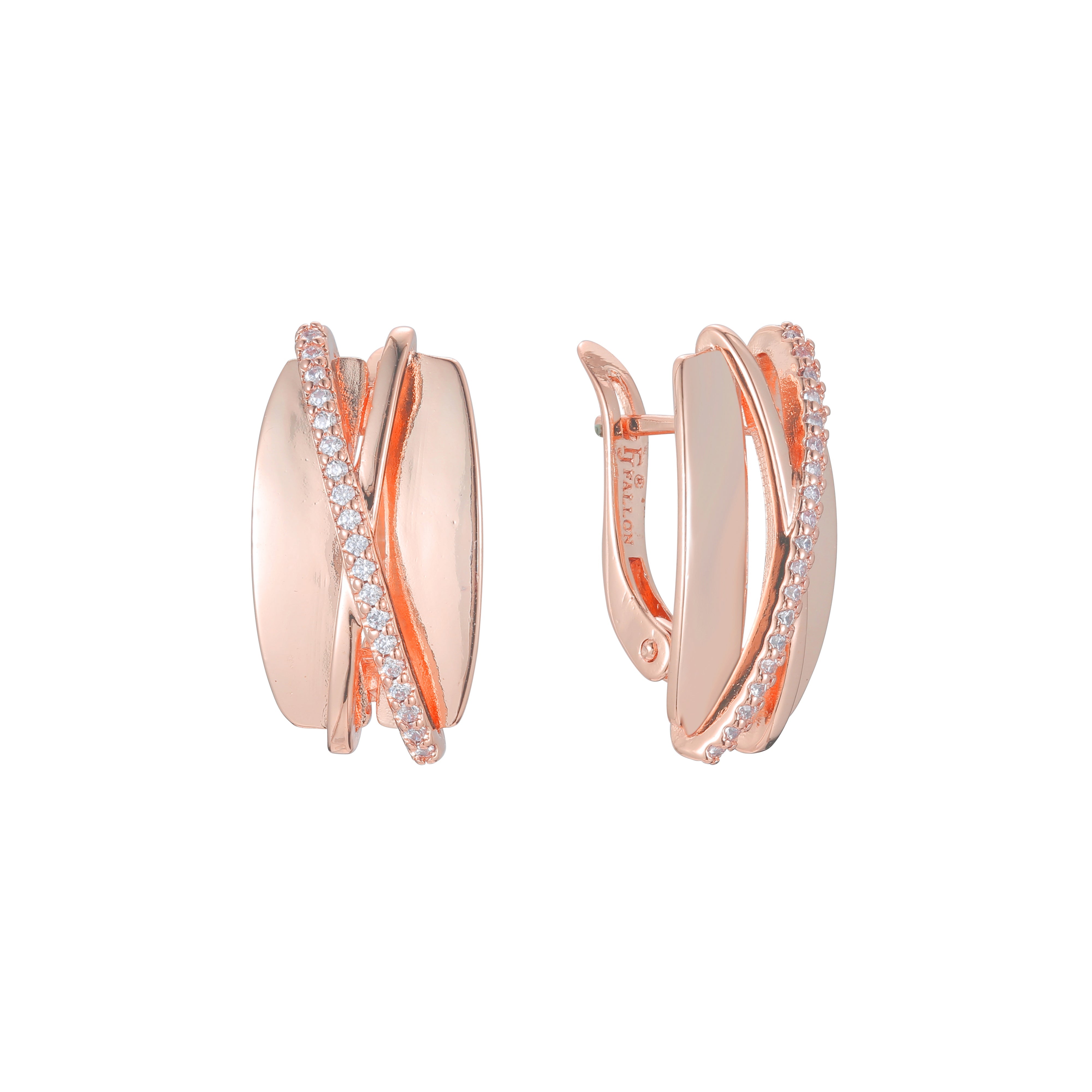 Earrings in 14K Gold, Rose Gold, two tone plating colors