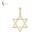 Rose Gold Star of David hexagram pendant