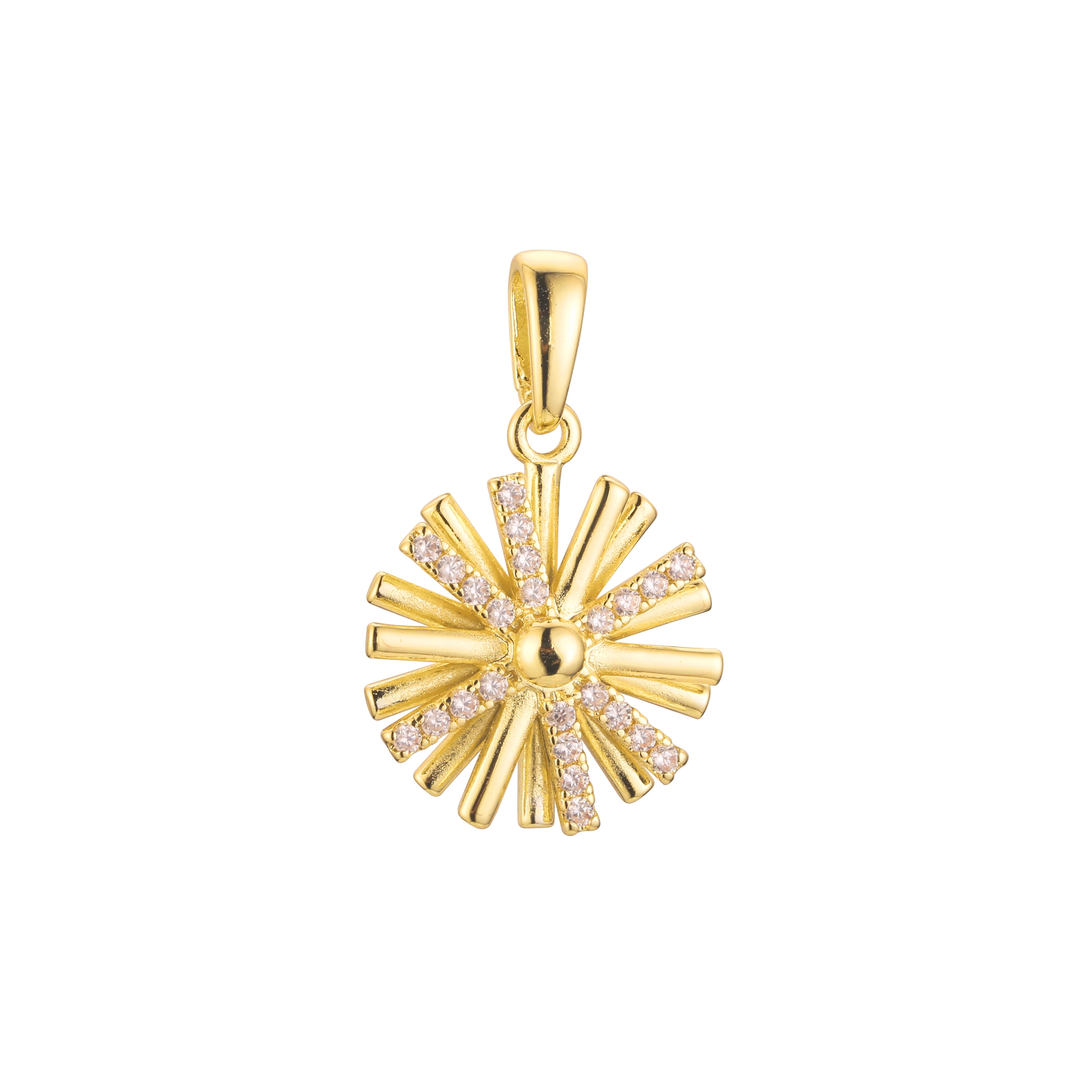 Snow flake pendant in 14K Gold, Rose Gold, 18K Gold plating colors