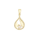 Mother and kid pendant in Rose Gold, 14K Gold, two tone plating colors