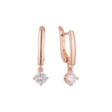 Cluster earrings in 14K Gold, Rose Gold, two tone plating colors