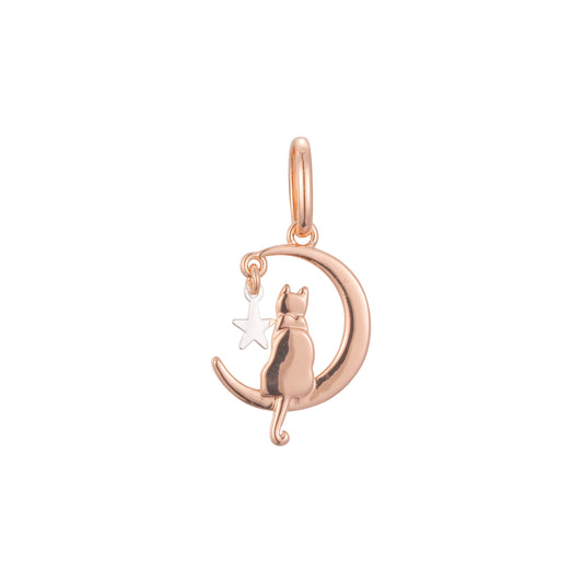 Pingente em ouro rosa de dois tons, cores banhadas a ouro 14K