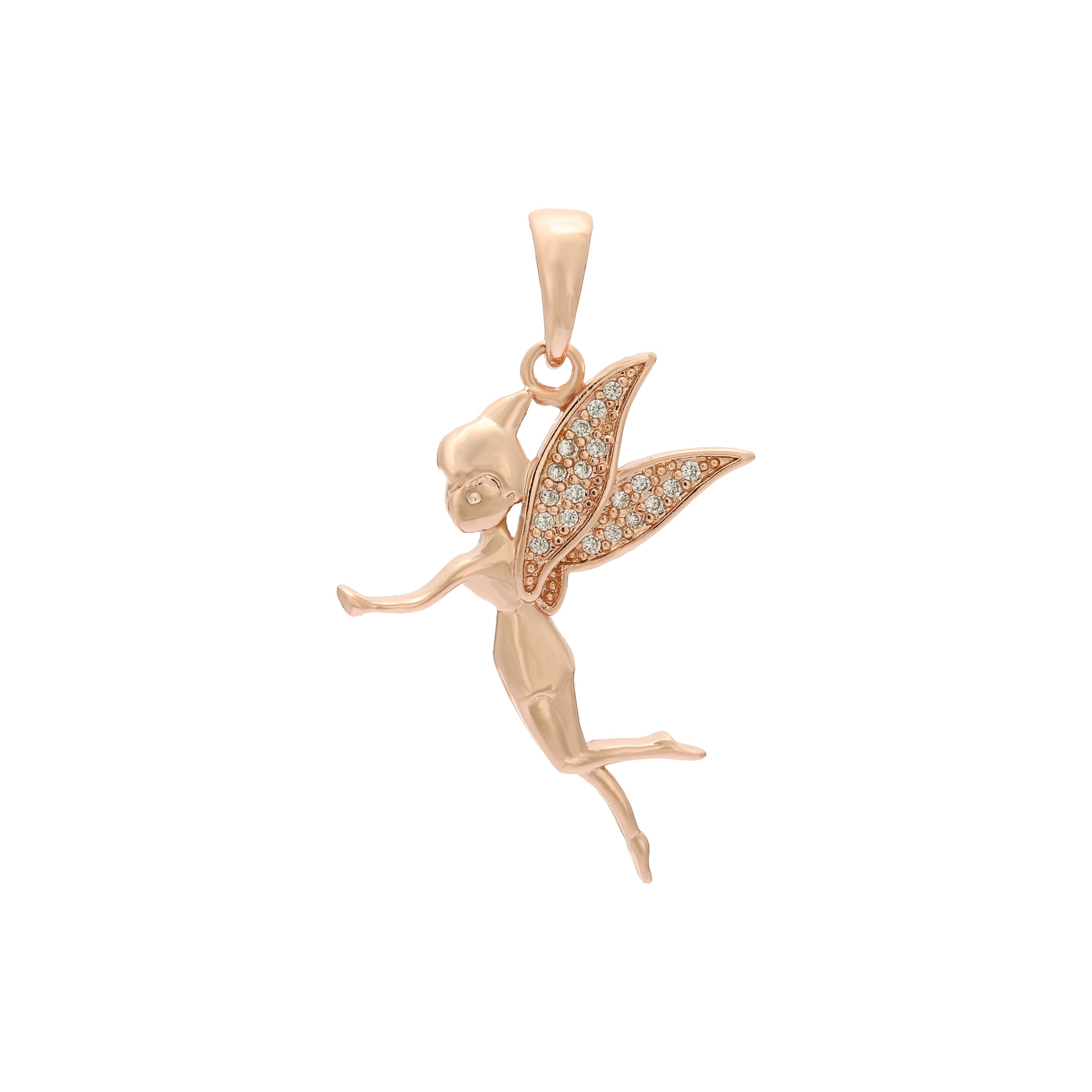 14K Gold fairy pendant