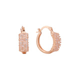 Hoop earrings in 14K Gold, Rose Gold plating colors