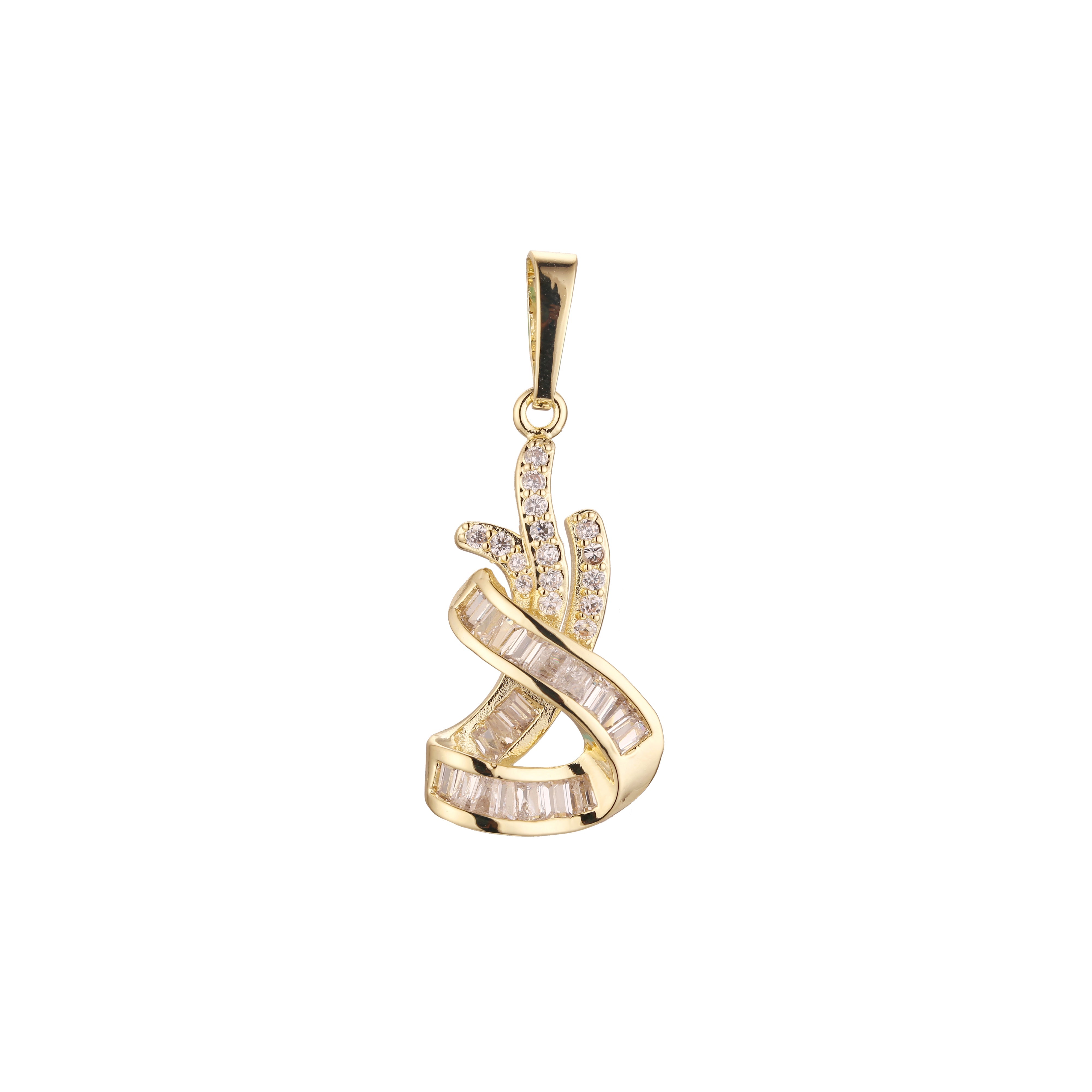 Pendant in 14K Gold, White Gold plating colors